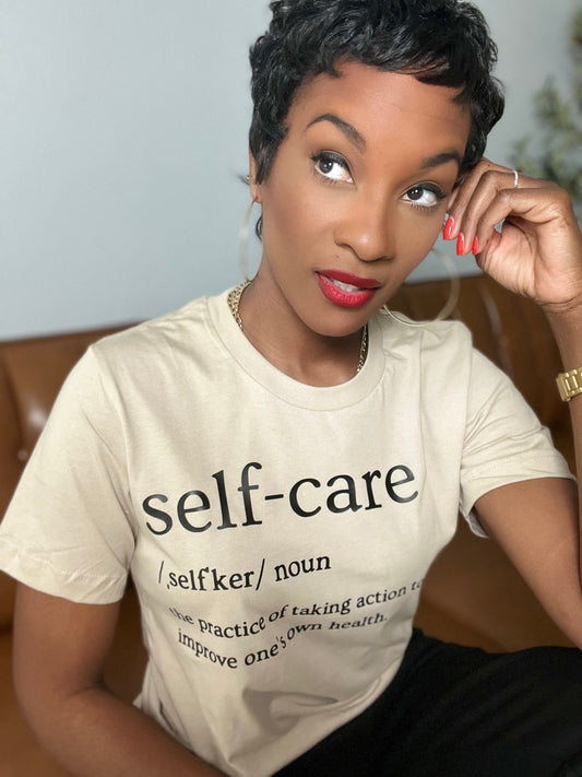 Self Care Definition - Khaki / Black Letters