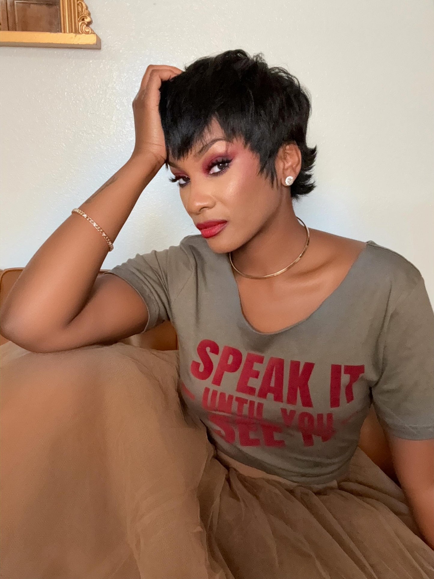 Speak Until You See It - Green/Maroon letters