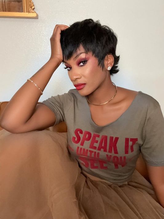Speak Until You See It - Green/Maroon letters