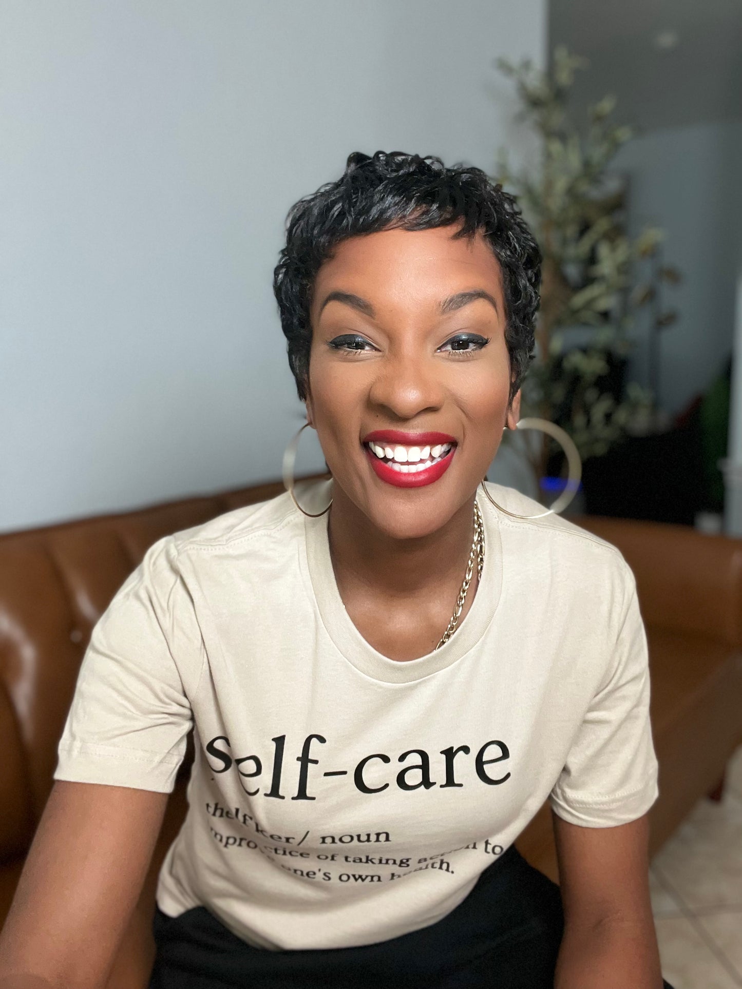 Self Care Definition - Khaki / Black Letters