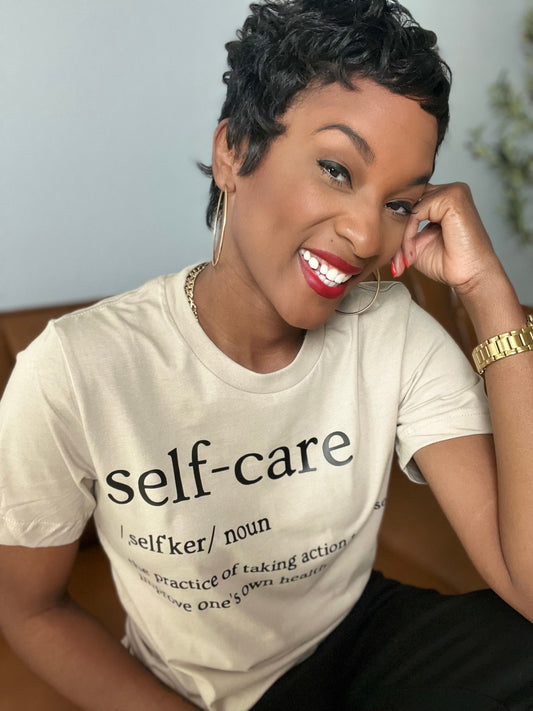 Self Care Definition - Khaki / Black Letters