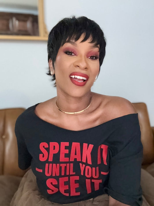 Speak Until You See It - Black/Red letters