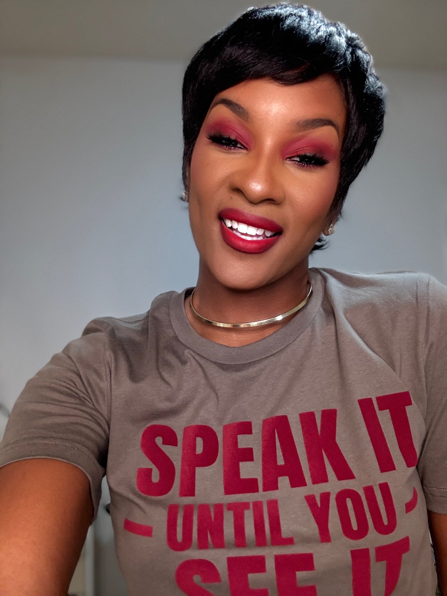 Speak Until You See It - Green/Maroon letters