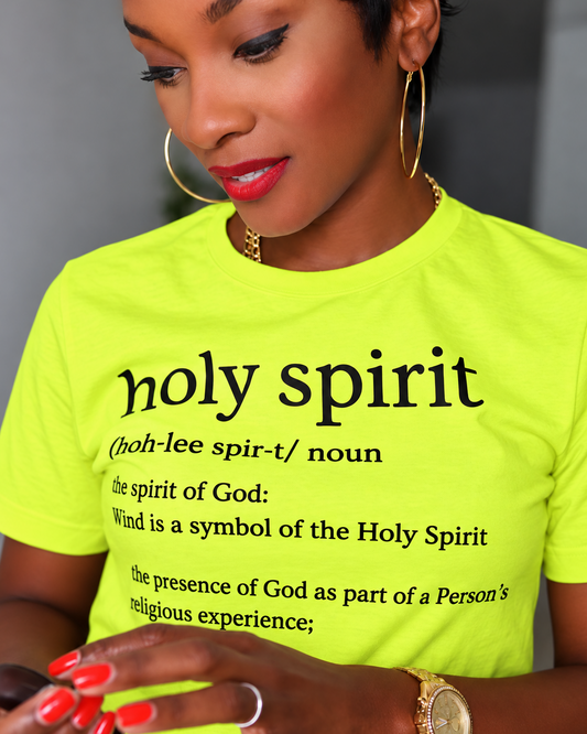 Holy Spirit Tee - Neon / Black letters